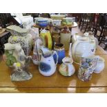 A collection of Victorian and later jugs, including Wedgwood Indian Star pattern, 20 cm high,