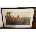 After John Frederick Herring Senior A set of four hunting prints colour lithographs 40 x 71 cm (4)