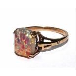 A 9 carat mixed enamel ring