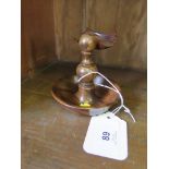 A Mike Fitz turned wood pocket watch stand, 9 cm high