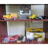 Diecast vehicles by various makers including Conrad Telescopic Crane, Norev Peugeot 206, RMZ