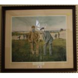 After S. Scoular Old Tom & Young Tom Morris, Golf scene signed in pencil limited edition print 44