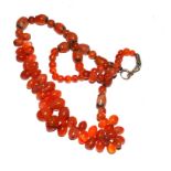 A string of carnelian beads