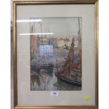 George Owen Wynn Apperley (1884 - 1960) Margate Watercolour Signed and dated 1914 35 x 24 cm