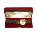 An Omega Seamaster automatic gentleman's wristwatch with gold plated bezel