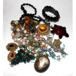 A large bag of costume jewellery