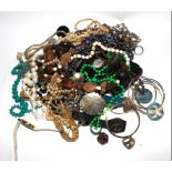 A large bag of costume jewellery