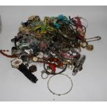 A large bag of costume jewellery