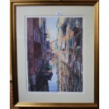 After Michael MacDonagh Wood Two Venetian Views limited edition prints, signed and numbered in