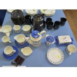 A Midwinter 'Roselle' pattern part breakfast service and a Denby Pottery part tea service