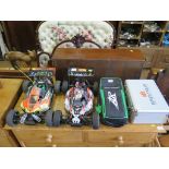 Two Nitro powered radio control buggies, with Ansmann Racing Starter pack, cased remote control