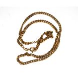 A flat link 18 carat gold neck chain