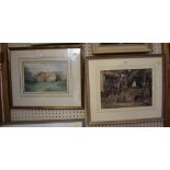 William Clement Smith Blacksmith - Penshurst Forge, Kent watercolour signed, inscribed on the