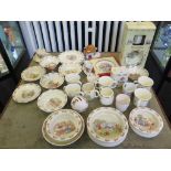 Various Royal Doulton Bunnykins breakfast wares, including mugs, bowls and plates, and other nursery