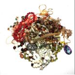 A large bag of costume jewellery