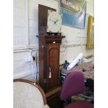 An early 19th century oak and mahogany crossbanded longcase clock, the painted square dial inscribed