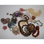 Two large bags of costume jewellery
