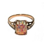 A 9 carat mixed enamel ring