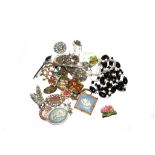 A collection of costume jewellery to include Trifari
