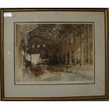 After Sir William Russell Flint No.1 Slipway, Devonport Dockyard limited edition lithograph numbered