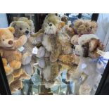 Steiff: three late edition teddy bears 30cm to 37cm and two dogs (5)