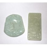 Two pieces of carved jade