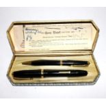A boxed Conway Stewart 84 pen and pencil set