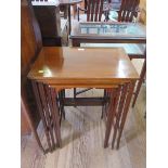 An Edwardian boxwood lined rosewood foldover card table, the hinged top on square tapering legs with