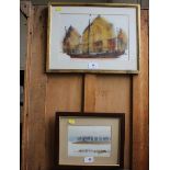 Lo Wai Hingo A fishing junk watercolour signed 20 x 30 cm and another by the artist depicting