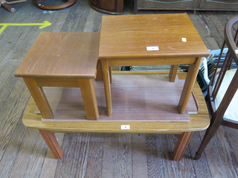 A laminate coffee table and a pair of occasional tables (3)