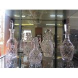 A Cavan Irish Crystal whisky decanter, and four other decanters (5)