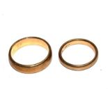 Two 9ct gold wedding rings