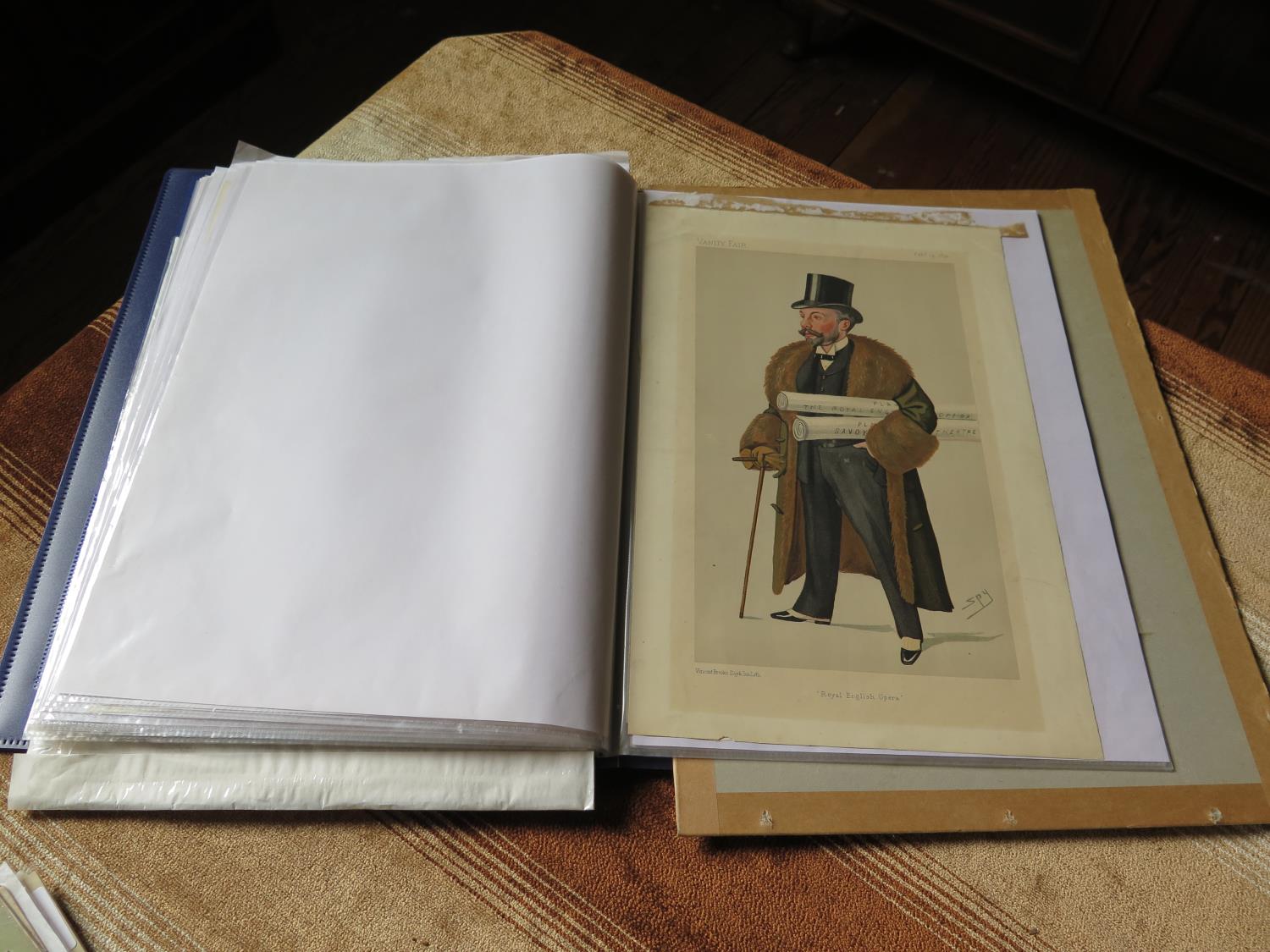 Vanity Fair 'Spy' prints of Richard D'Oyly Carte, W.S. Gilbert, Arthur Sullivan and George