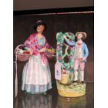 A Royal Doulton figure - Romany Sue HN 1757, 23 cm high, and a Victorian Staffordshire figure of a