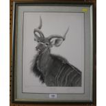 After Gary Hodges Greater Kudu signed limited edition print 786/800 37 x 29 cm and Arabian Oryx