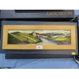 A Moorcroft Pottery limited edition plaque, Penistone Crags, numbered 13 signed by Kerry Goodwin, 10