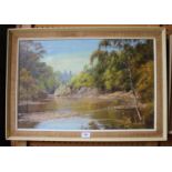 Alan B Charlton The Pass of Killiecrankie by Pitlochry oil on canvas signed and inscribed on the