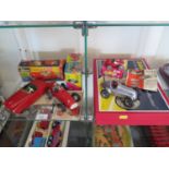 Schuco: red 4004 Examico II, 1070 Grand Prix Racer, 1041 Micro Racer and Silver Studio, all with