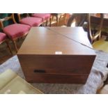 A 1930s rosewood and elm gramophone player cabinet, by the Gordon Russell Workshops, with diagonal