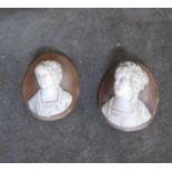 Two loose cameo busts of ladies