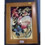 A Moorcroft Pottery limited edition plaque, Sonoran Sunrise, 151/200 signed by Emma Bossons 2005, 31