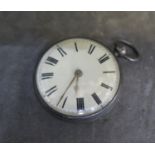 A gentleman's silver keywind pocket watch