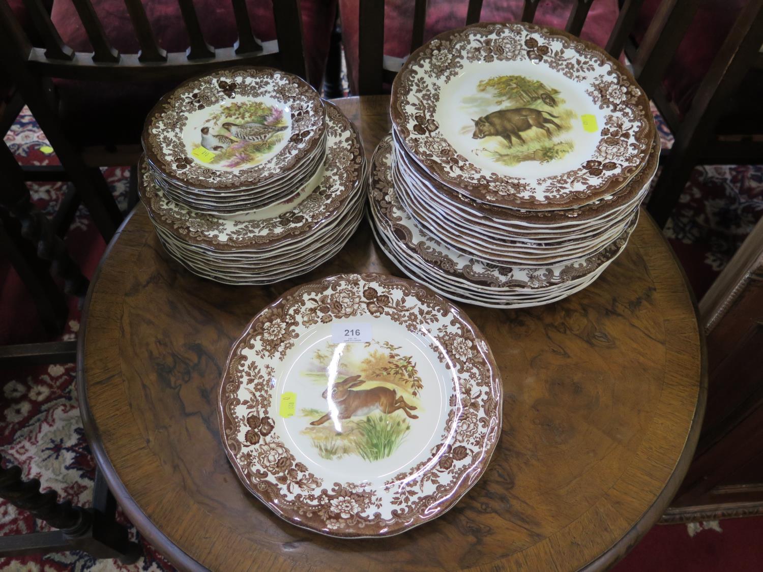 Various Palissy 'Game Series' plates, in four sizes - 18 cm, 22.5 cm, 25 cm and 28 cm diameter, 31