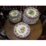 Various Palissy 'Game Series' plates, in four sizes - 18 cm, 22.5 cm, 25 cm and 28 cm diameter, 31