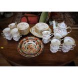 A Paragon Victoriana Rose tea service for twelve settings including a large teapot and Wood & Son