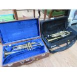 A Lafleur trumpet by Boosey & Hawkes, cased, and a JP 151 trumpet, cased (2)