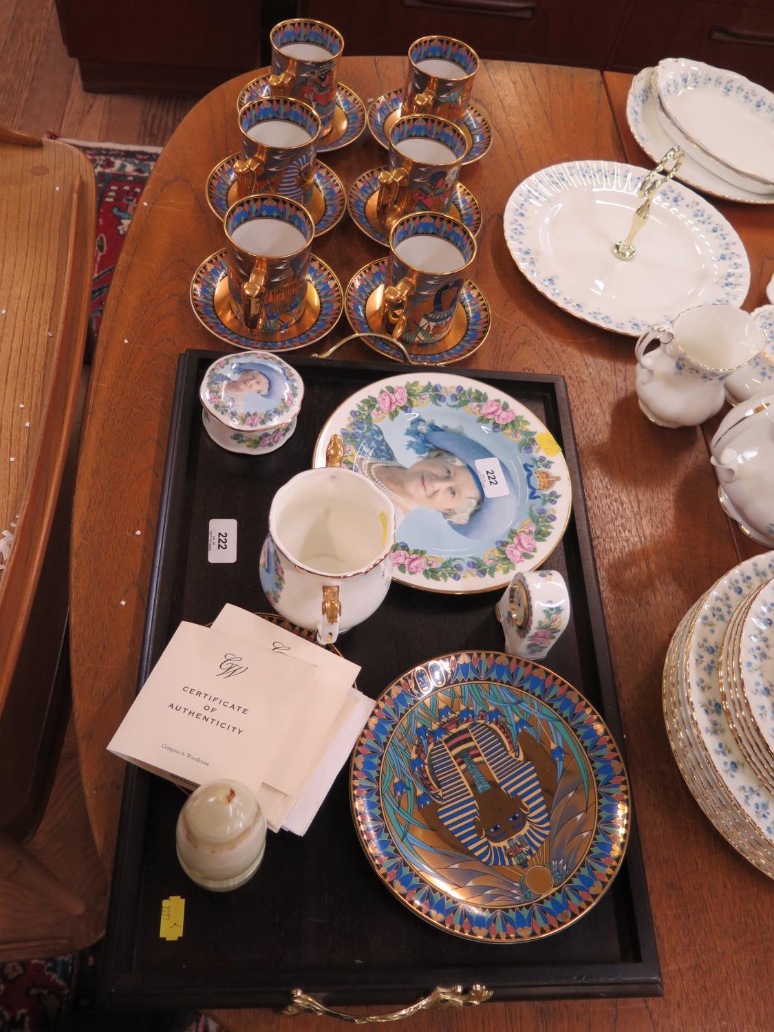 A set of six Compton & Woodhouse cups and saucers from the 'Wonders of the Nile' series, with