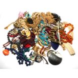 A large bag of costume jewellery