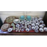 Various Chinese and Japanese table wares, including famille verte serving dishes, blue and white