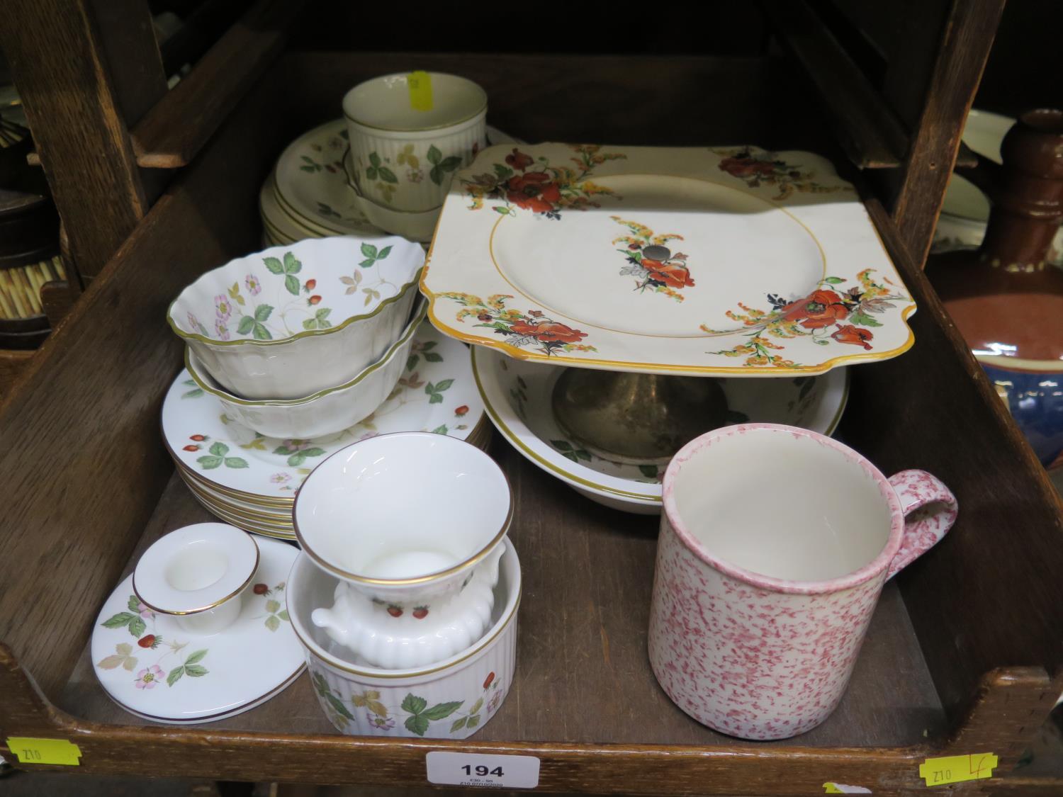 Various Wedgwood Wild Strawberry pattern table wares, also some Ivy House design, and other ceramics